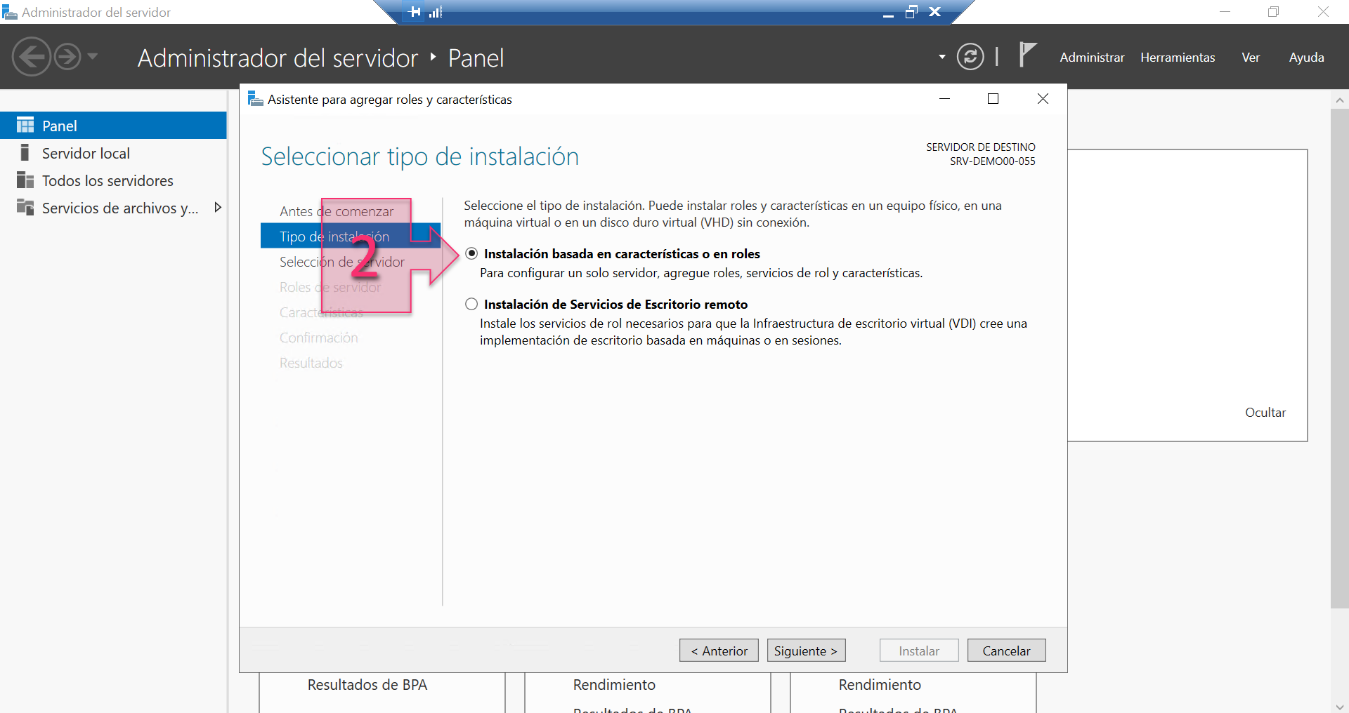 Part 1 - Select the installation type: featured-based installation