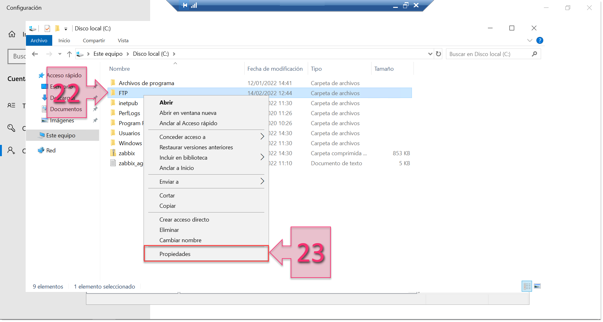 Part 3 - Edit the FTP folder properties