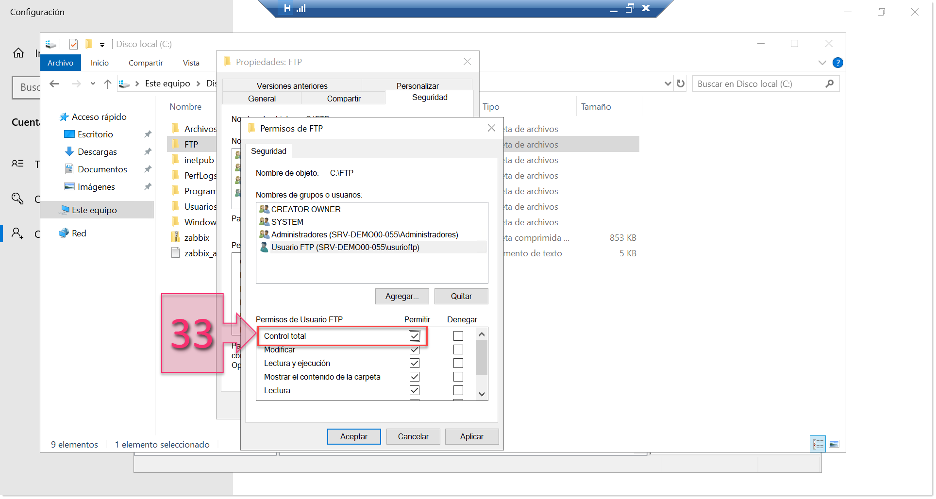 Part 3 - Give full control to FTP users for this folder