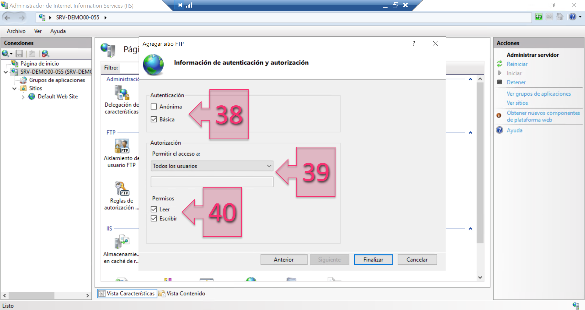 Part 4 - Enter authentication and authorisation information 