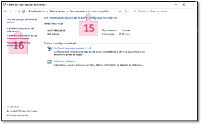 Step 3. Go to Control Panel > Network Centre > Change Adaptor Configuration