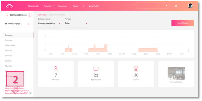 Step 1. Click on “RDP/RemoteApp Generator” in the bottom left of the remote desktop subscription page