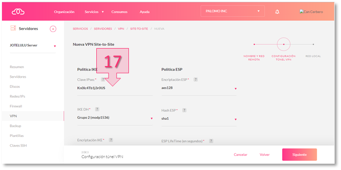 Step 8. Configure the VPN tunnel