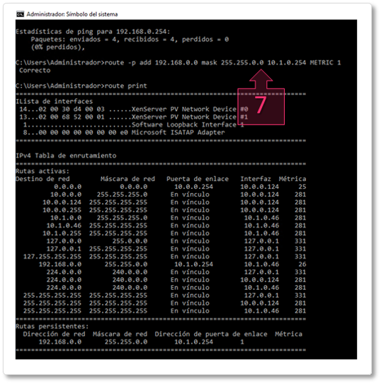 Step 2. Add the static route(s) on the remote desktop server using the command prompt