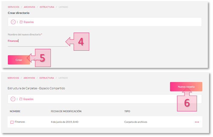 Step 2. Create new folders on your cloud storage
