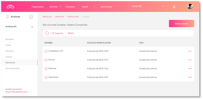 Step 2: Finalised folder structure