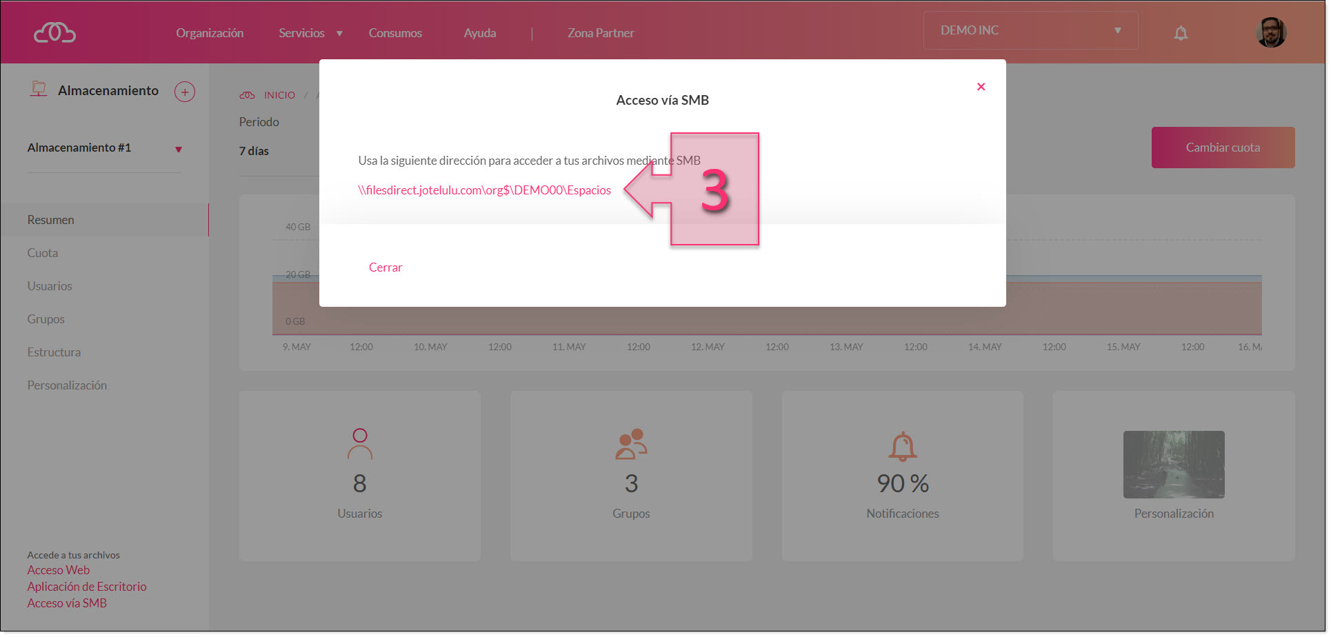 Image - Copy the SMB access address Image - Copy the SMB access address