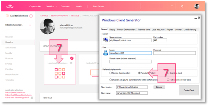 Step 3. Choose the Preferred display mode based on the chosen connection method