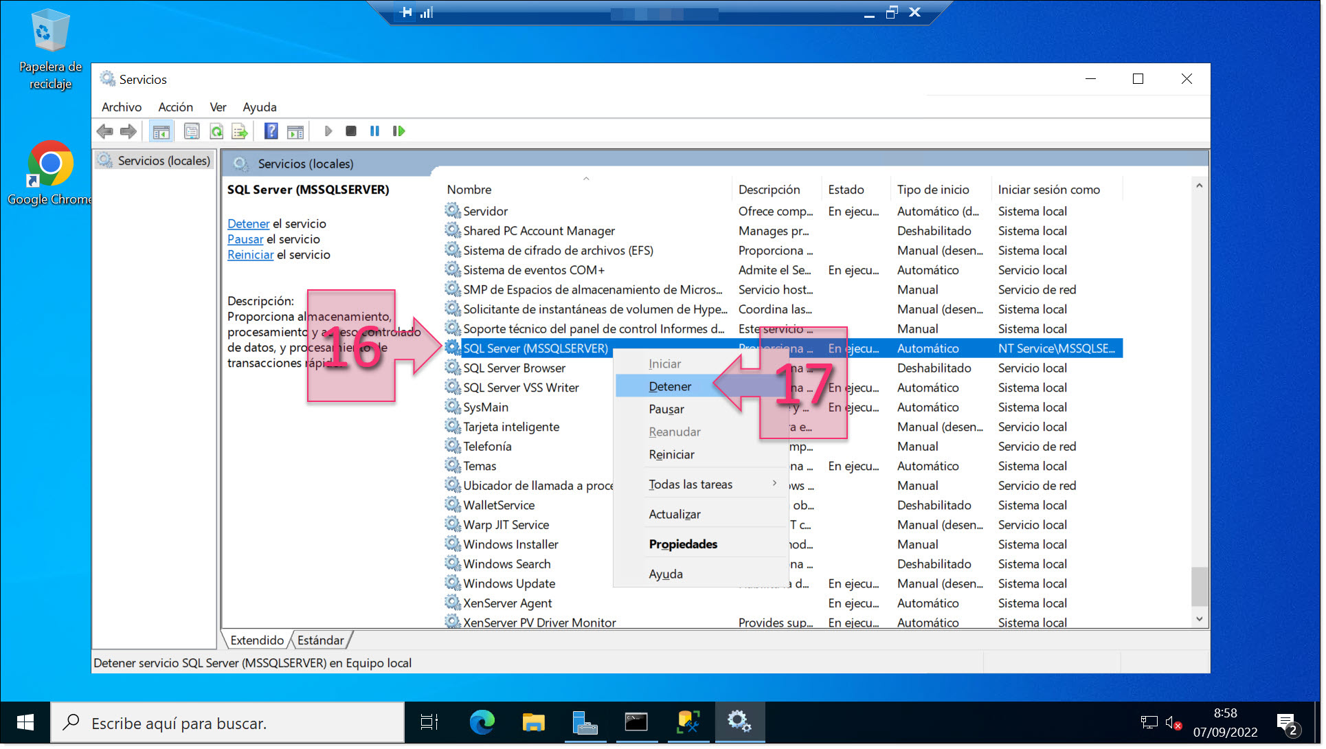 Stop the SQL Server service to change the collation value