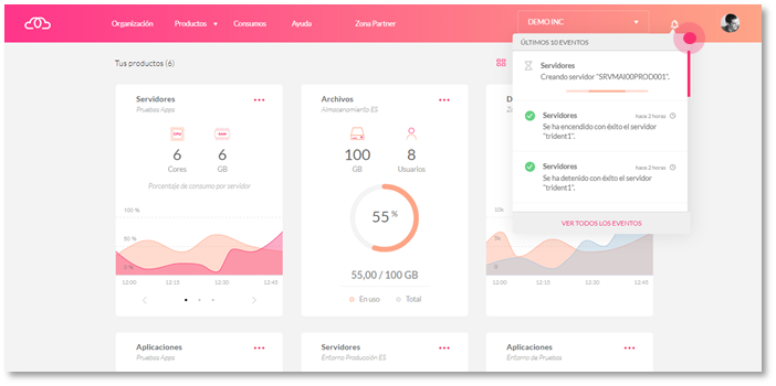 Notifications and alerts keep the administrator informed about the latest changes