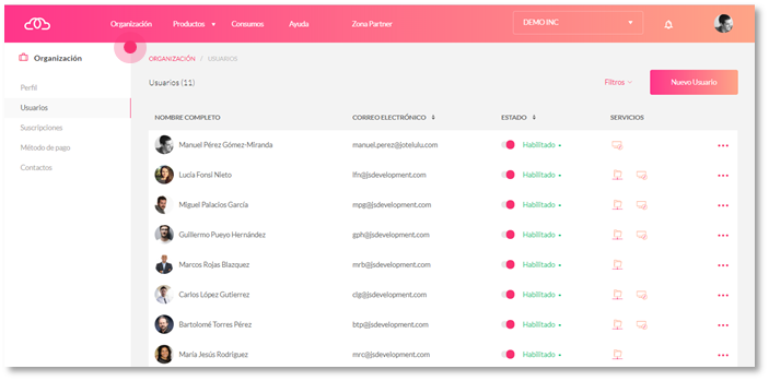 Use the Organisation section to edit your business’ profile and details