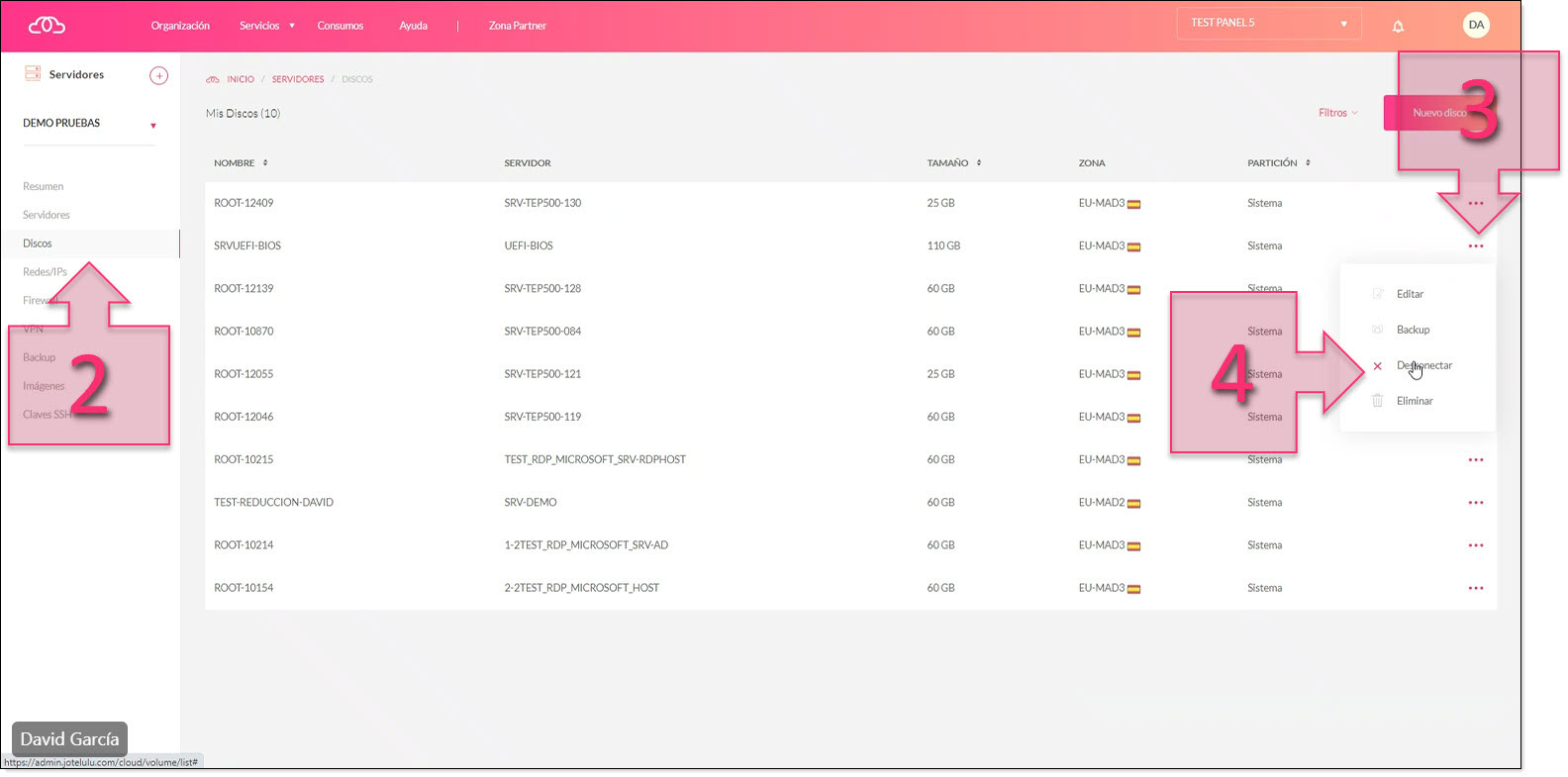 Part 1 - Disconnect the disk that you wish to change