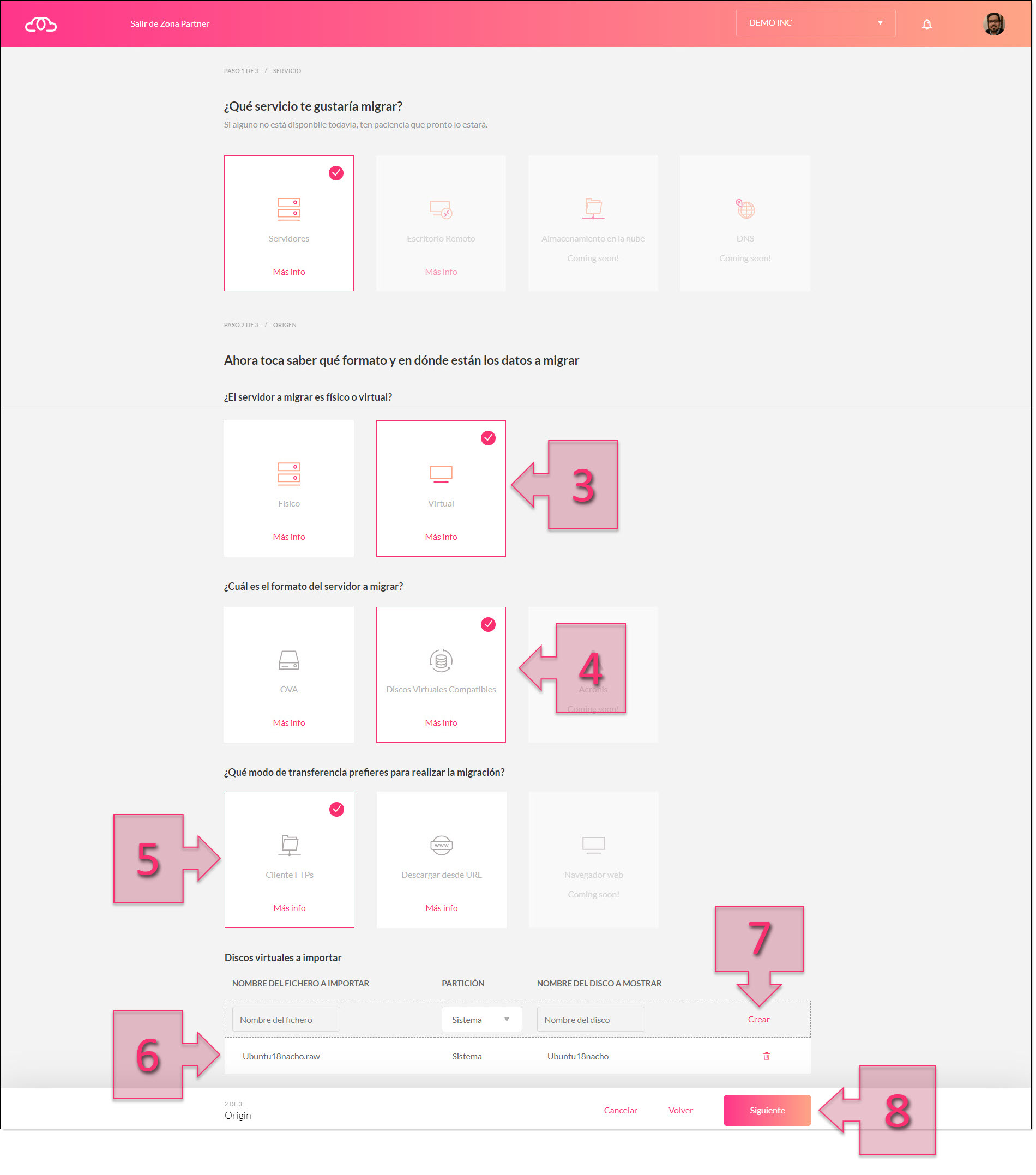 Part 1 - Select the location and format of the on-premises data