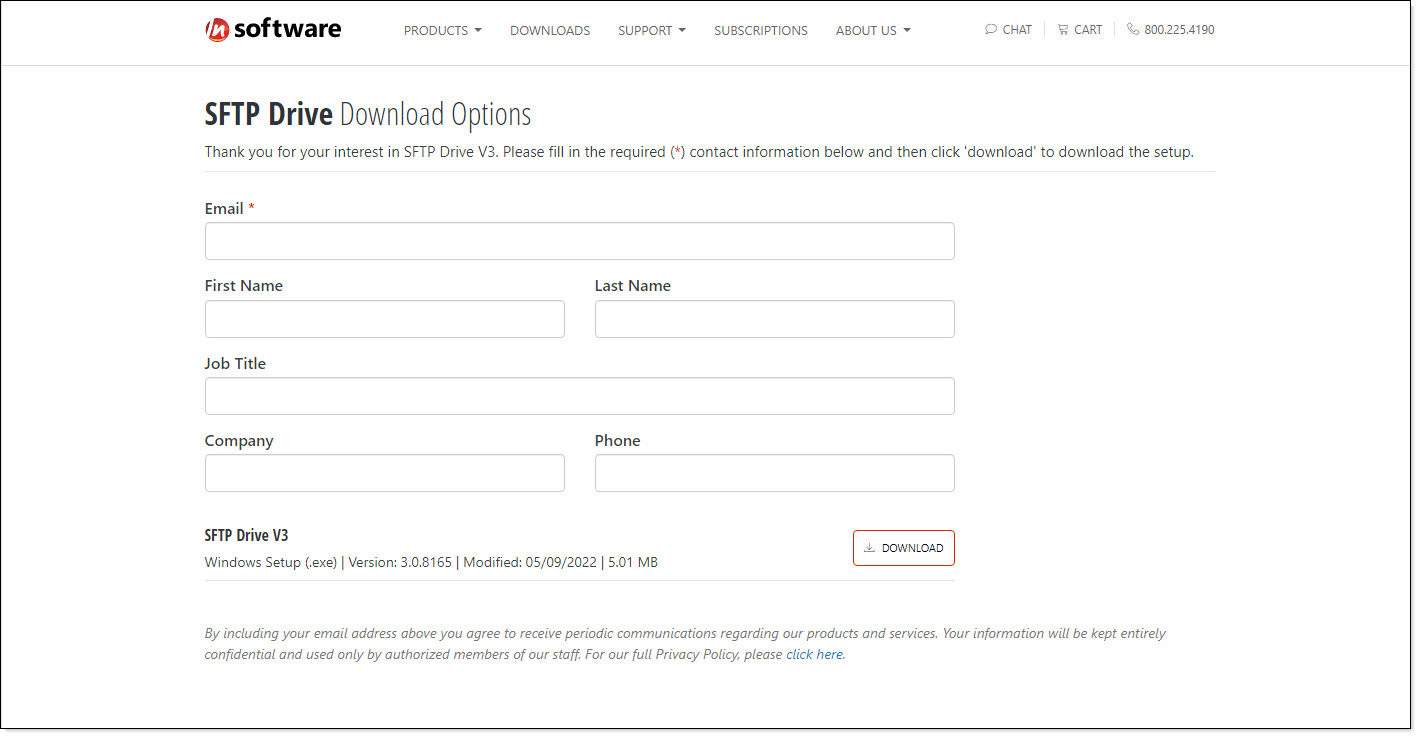 Part 2 - Register your e-mail address and download SFTP Drive