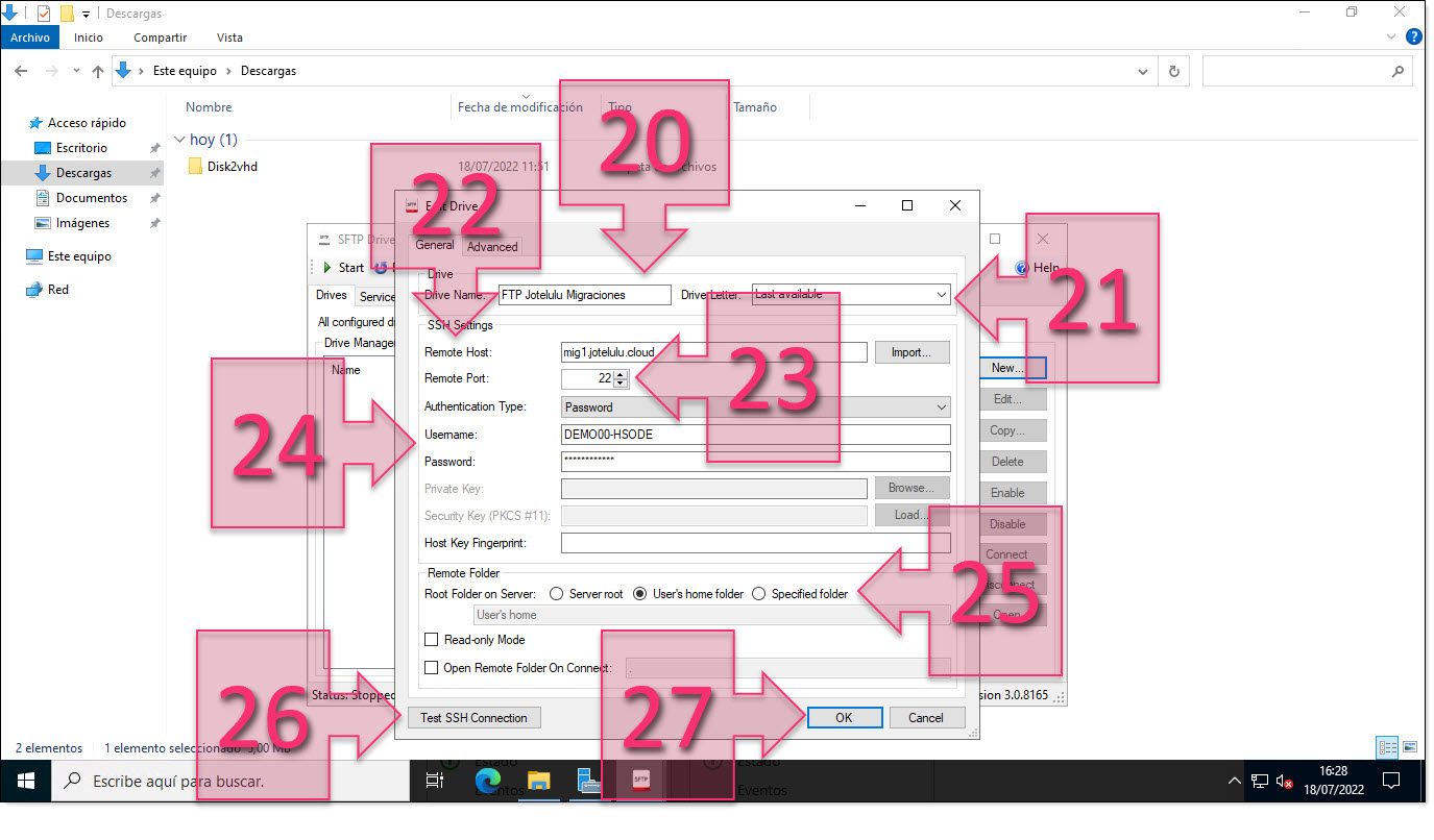 Part 2 - Configuring the connection to the FTP directory