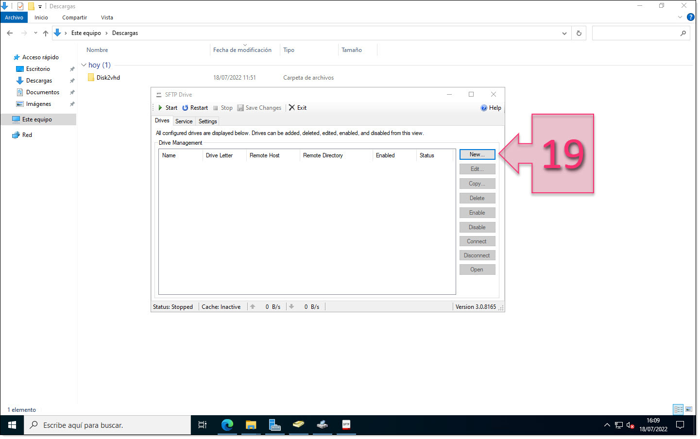 Part 2 - Begin mapping a new drive using SFTP Drive