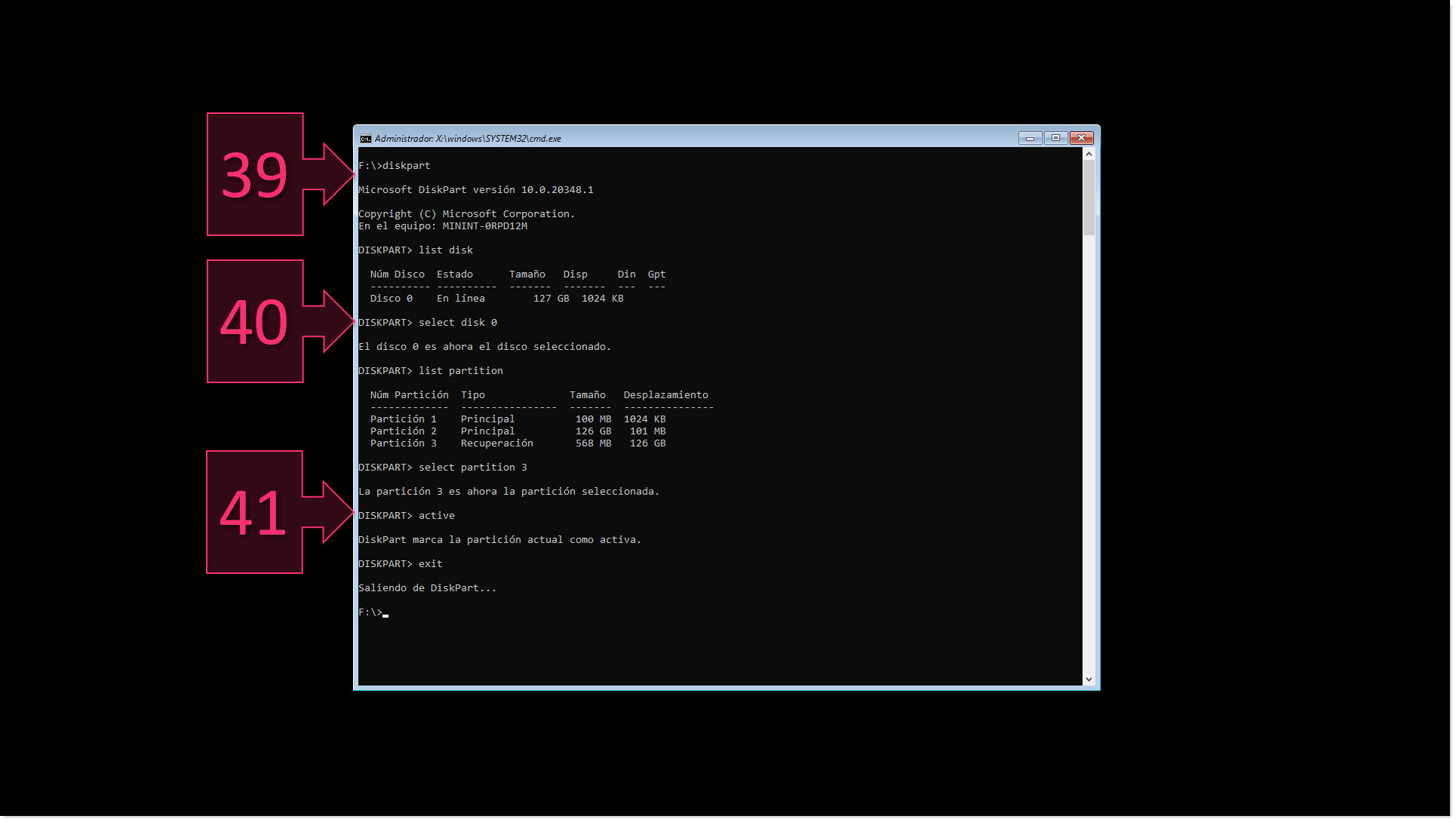 Part 5 - Run the first part of the boot recovery