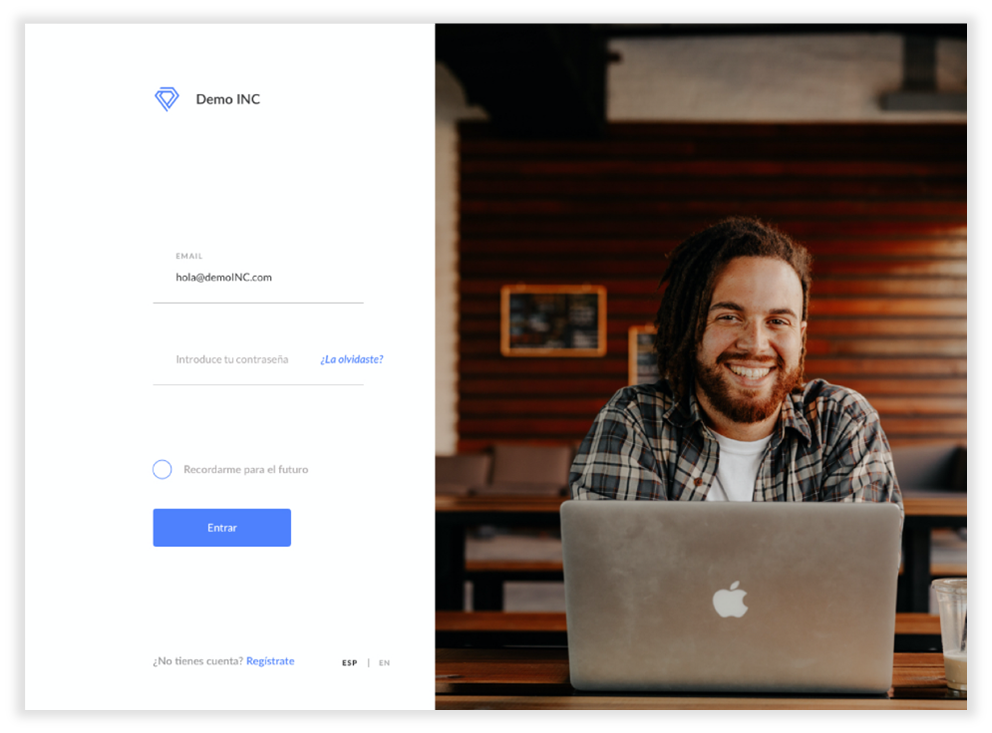 Imagem. Acesso ao Portal de Utilizador com imagem personalizada