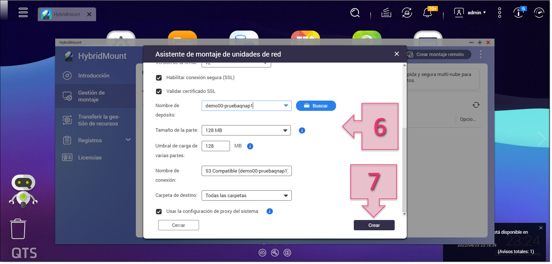 Enter the required S3 details