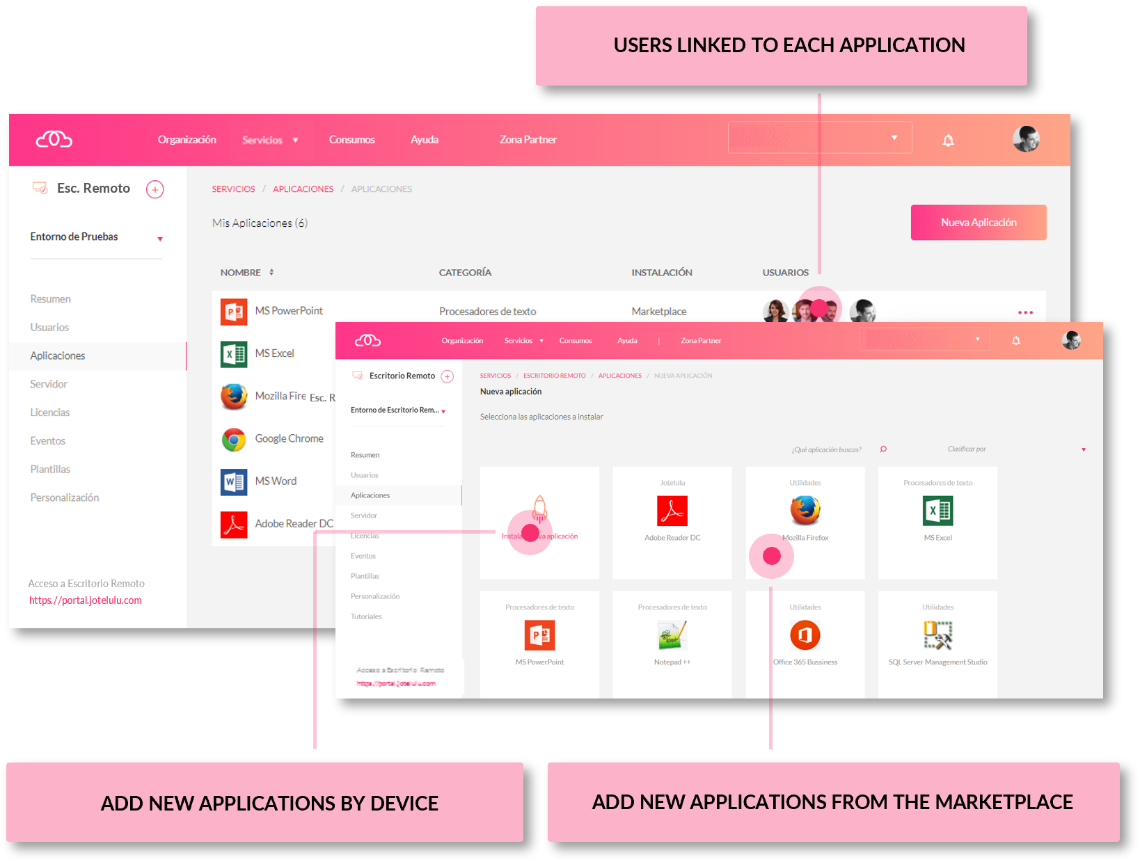 Manage, install and assign applications on your remote desktop
