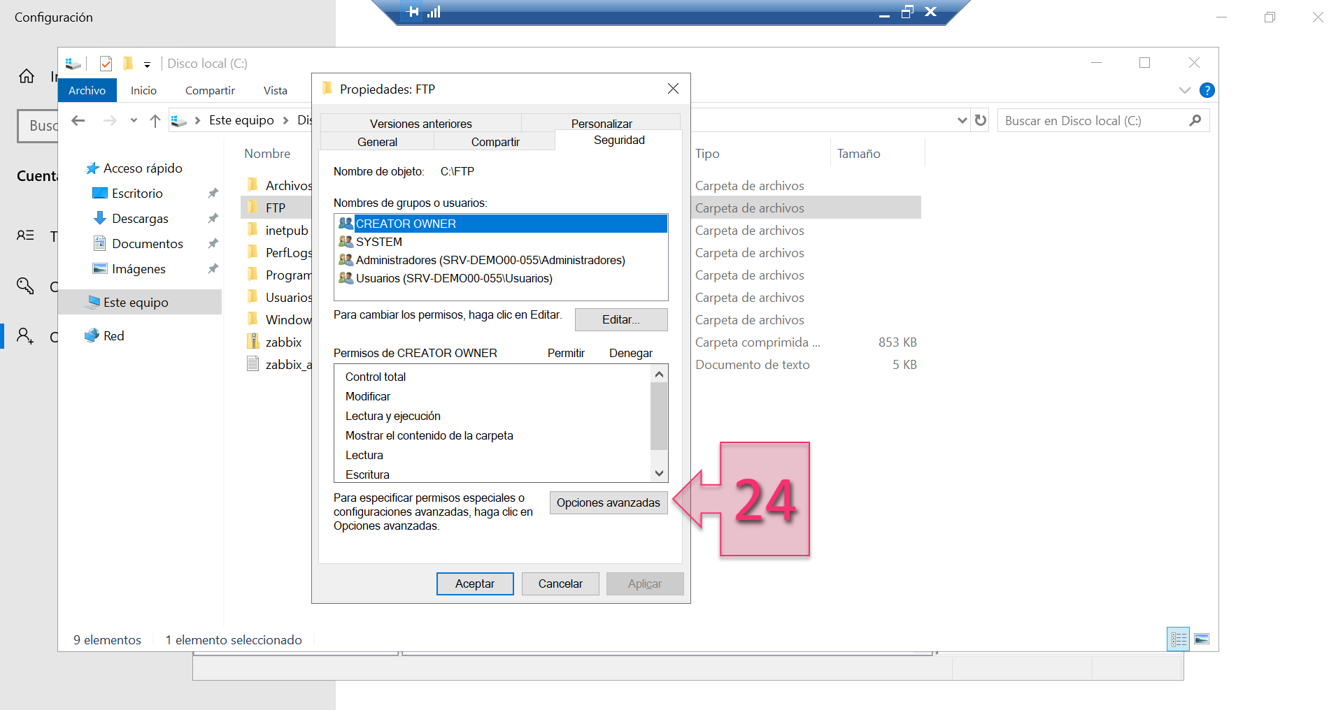 Part 3 - Open FTP folder advanced options