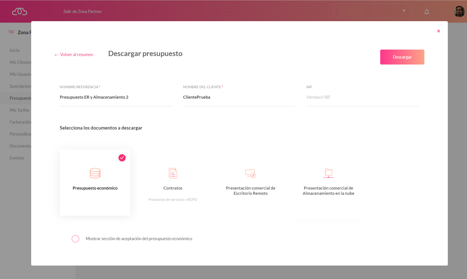 Part 1 - Select the documents to download